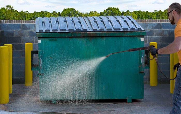 Shoreline Property Services Dumpster Corral Cleaning